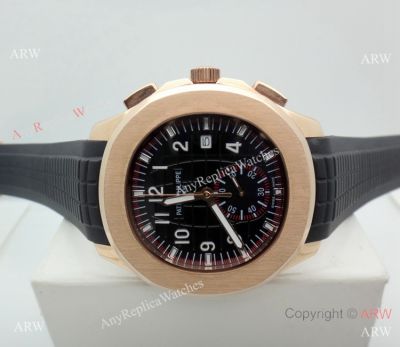 Copy Patek Philippe Aquanaut Chronograph 42mm Rose Gold Brown Dial